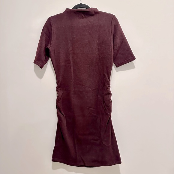 Carry, maternity dress, maroon, size M, ruched side, good condition - Picture 3 of 3